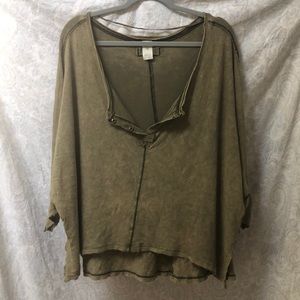 Olive Free People flowy shirt
